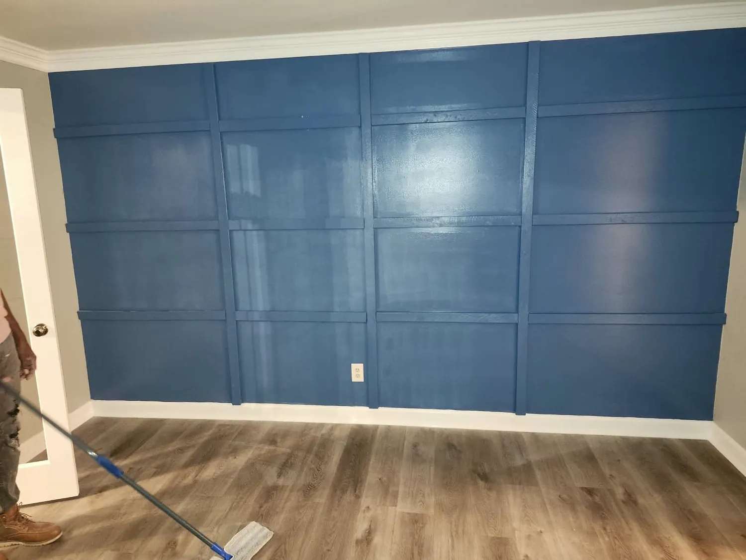Freshly painted room with clean walls and trim