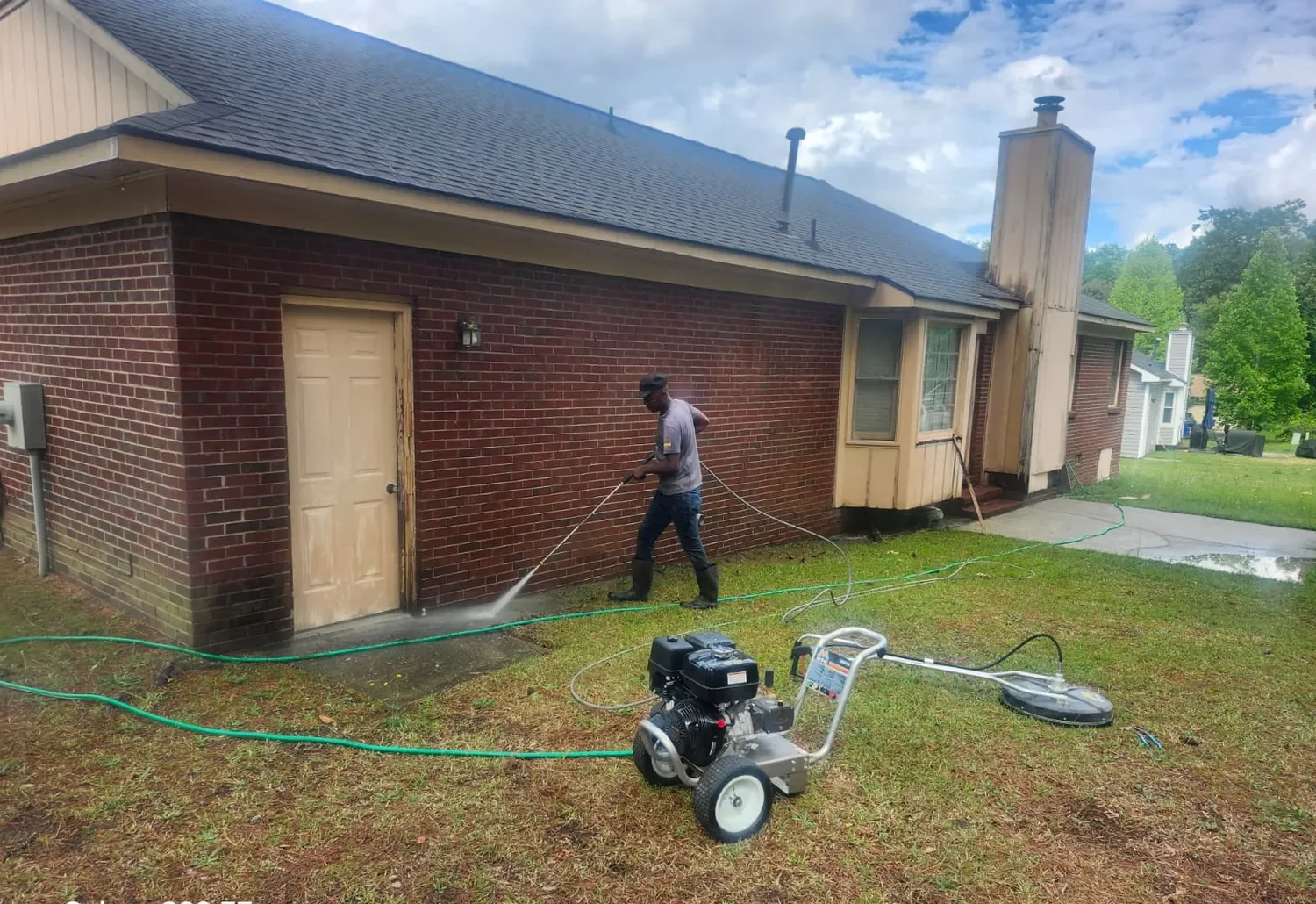 Row of homes with clean siding and trim